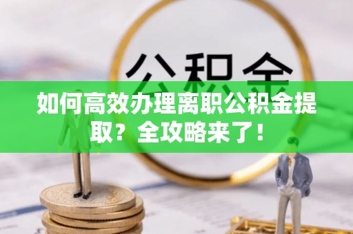 新野如何高效办理离职公积金提取？全攻略来了！