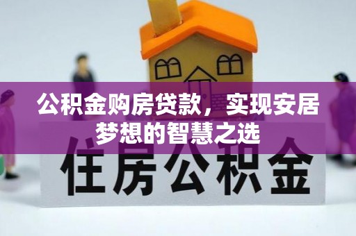 新野公积金购房贷款，实现安居梦想的智慧之选
