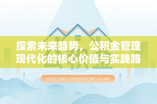新野探索未来趋势，公积金管理现代化的核心价值与实践路径