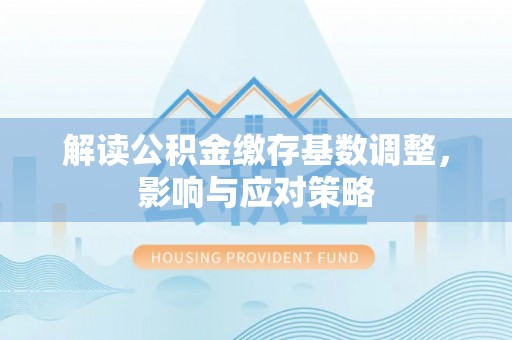 新野解读公积金缴存基数调整，影响与应对策略